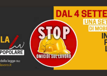 Fino al 10 settembre: mobilitiamoci per il reato di omicidio sul lavoro