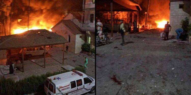 Esercito sionista bombarda ospedale a Gaza: ci potrebbero essere tra le 200 e le 300 vittime