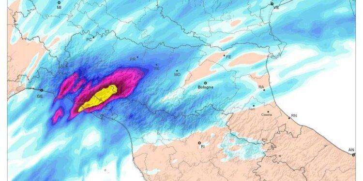 Forte maltempo tra Liguria, alta Toscana e Appennino emiliano
