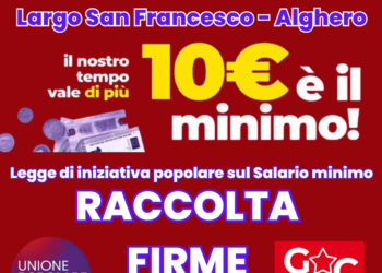 Alghero, prosegue la raccolta firme per il salario minimo