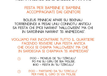 “Sa festa de is animeddas”, appuntamento il 31 ottobre a Su Tzìrculu in via Mameli a Cagliari