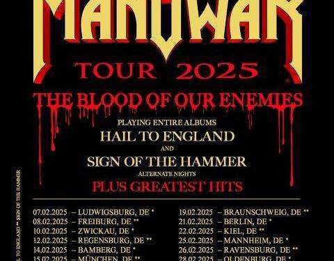 Manowar, nuovo album e tour europeo nel 2025: per ora nessuna data in Italia