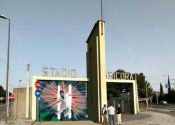 Calcio: un murale per Gigi Riva allo stadio Amsicora