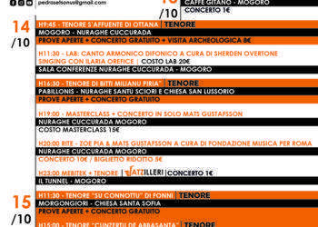 Dal 13 al 15 ottobre tra Mogoro, Pabillonis, Morgongiori, Pau e Villanovaforru va in scena l’edizione autunnale del Festival Pedras et Sonus