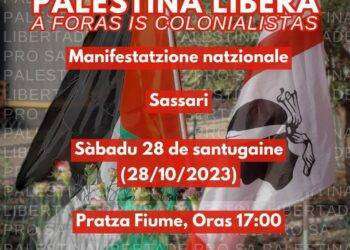 Sassari in piazza per la Palestina. Manifestazione sabato 28 ottobre