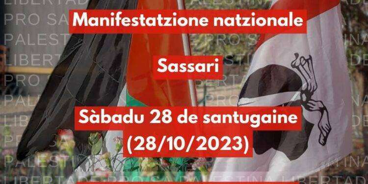 Sassari in piazza per la Palestina. Manifestazione sabato 28 ottobre