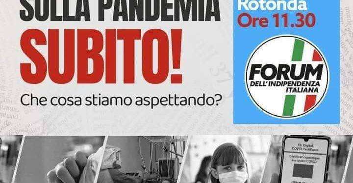 Manifestazione a Roma per la creazione immediata della Commissione parlamentare d’inchiesta sulla pandemia Covid