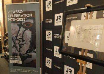 Picasso va in palestra, incisione originale esposta a Trieste