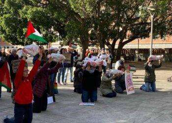 Cagliari, flash mob per la Palestina