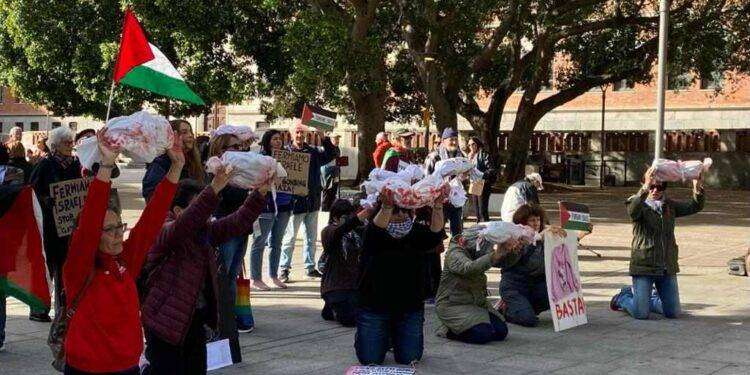 Cagliari, flash mob per la Palestina
