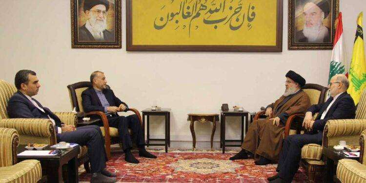 Il Ministro degli Esteri iraniano, Hossein Amir-Abdollahian, a Beirut incontra Nasrallah
