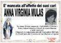 E’ mancata all’affetto dei suoi cari Anna Virginia Mulas