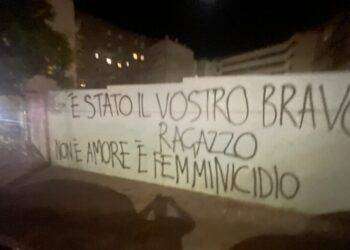 ‘È stato il vostro bravo ragazzo’, scritta per Giulia a Cagliari