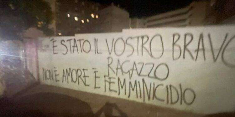 ‘È stato il vostro bravo ragazzo’, scritta per Giulia a Cagliari