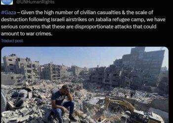L’Onu: “Il raid su Jabalia può essere considerato un crimine di guerra”