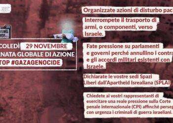 Unitevi ora per fermare il genocidio a Gaza e iniziare a smantellare l’apartheid israeliana!