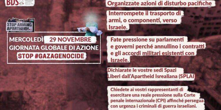 Unitevi ora per fermare il genocidio a Gaza e iniziare a smantellare l’apartheid israeliana!