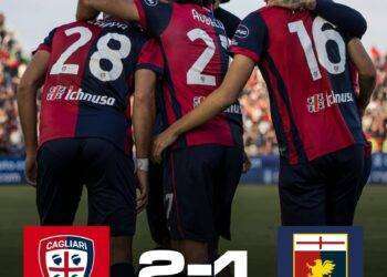 Calcio, nuova importante vittoria del Cagliari: finisce 2 a 1 contro il Genoa