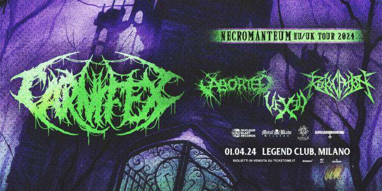 I Carnifex in concerto a Milano insieme agli Aborted
