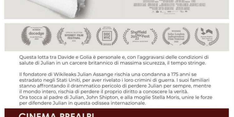 Saronno, proiezione del film “Ithaka”: la drammatica battaglia per la liberazione di Assange