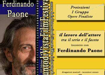 L’attore Nando Paone sabato a Cagliari per l’inaugurazione della 16esima edizione del “Puntodivista filmfestival”