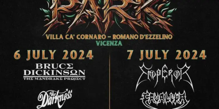 Bruce Dickinson ed Emperor: headliner di Metal Park 2024