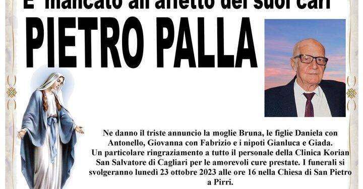 E’ mancato all’affetto dei suoi cari Pietro Palla