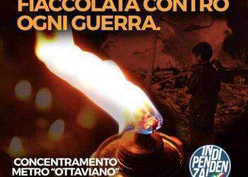 Roma, Indipendenza promuove una fiaccolata contro ogni guerra