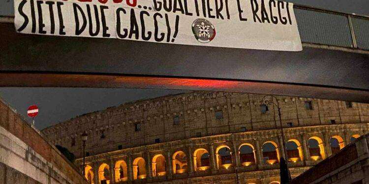 Expo 2030, CasaPound affigge striscioni contro Raggi e Gualtieri