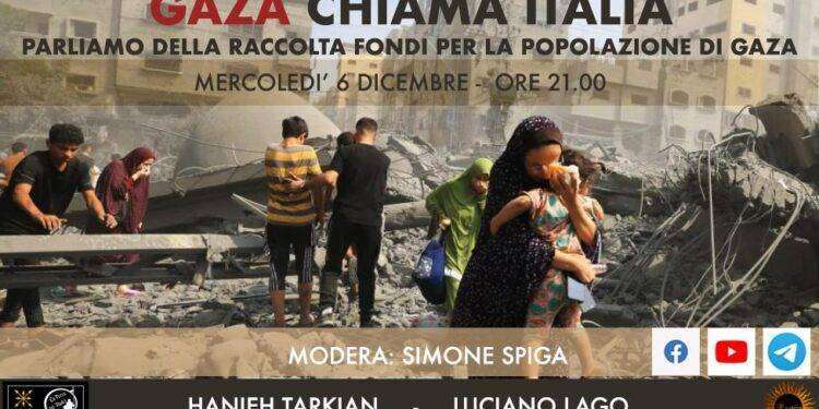 Diretta social per Gaza, evento online il 6 dicembre dalle 21