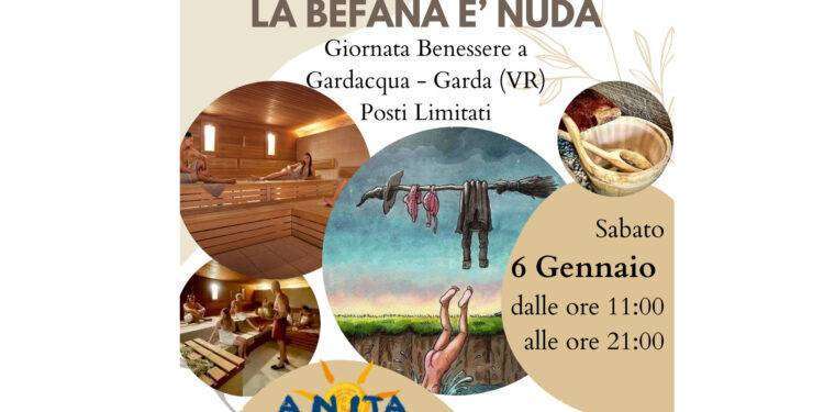 Giornata Wellness naturista sul Garda: appuntamento con “La Befana è nuda” il 6 gennaio 2024