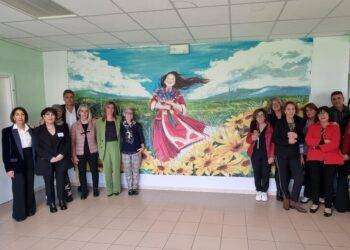 Un murale dell’artista Brovelli all’Hospice di Oristano