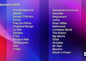 Amadeus svelato l’elenco dei ‘big’ in gara al Festival di Sanremo, saranno 27