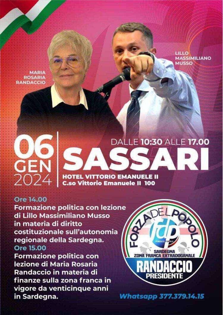 Elezioni in Sardegna, arriva in Sardegna il leader di Forza del Popolo