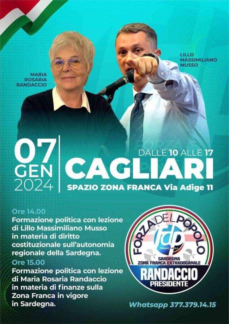 Elezioni in Sardegna, arriva in Sardegna il leader di Forza del Popolo