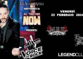 Giacomo Voli: lo spettacolo “The Voice of Rock” al Legend di Milano