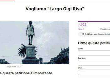 ‘Largo Gigi Riva’, firme on line per cambio nome strada Cagliari