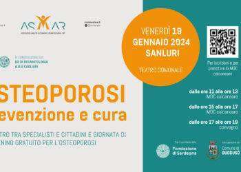 “Osteoporosi: prevenzione cura”: il 19 gennaio a Sanluri una giornata organizzata dall’Asmar