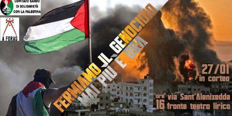 27 gennaio, a Cagliari corteo per la Palestina