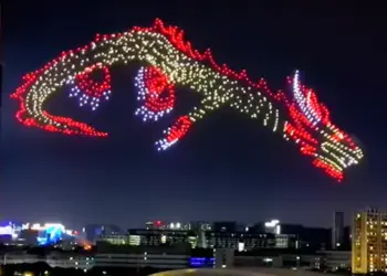 1500 droni formano un drago nei cieli di Shenzhen