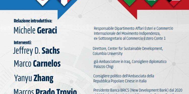 Roma: Convegno “Italia, Via della Seta e BRICS” organizzato dal Movimento politico “Indipendenza!”