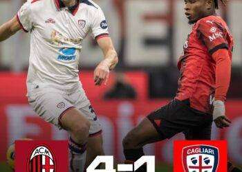 Coppa Italia: un brutto Cagliari perde 4-1 contro il Milan
