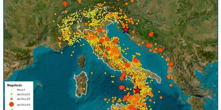 Nel 2023 in Italia 16.307 terremoti, uno ogni 30 minuti