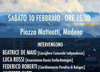 Guerre a Gaza e in Ucraina e libertà di espressione: manifestazione a Modena