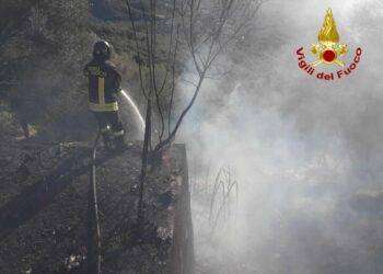 Incendio a Baunei, le fiamme lambiscono le case