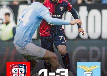 Calcio, il Cagliari perde anche contro la Lazio