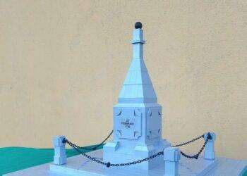 Monumento a Millelire di La Maddalena in un diorama Lego