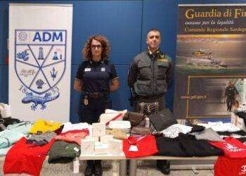 Nelle valigie capi fasulli, multati in aeroporto a Cagliari