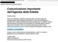 Attenzione, se ricevi questa mail dall’Agenzia delle Entrate è una truffa