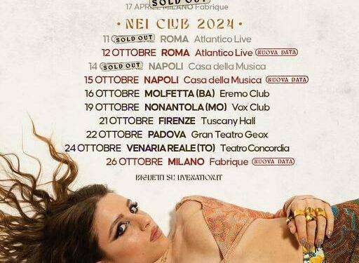 Angelina Mango, sold out nei concerti di Roma e Napoli. Annunciate due nuove date